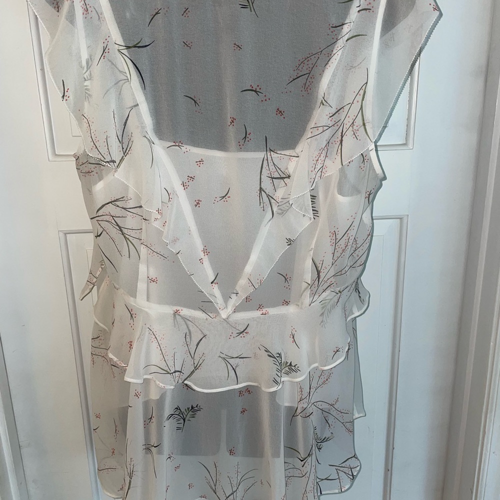 Sheer Floral Ruffle Blouse - Picture 5 of 11